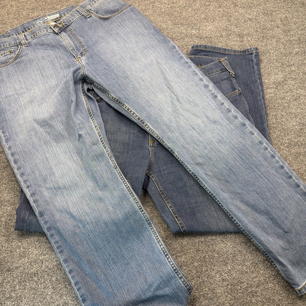 2 Carhartt Men's 38x30 Relaxed Fit Rugged Flex Pants Blue Jeans Workwear BD2804M - Picture 8 of 8